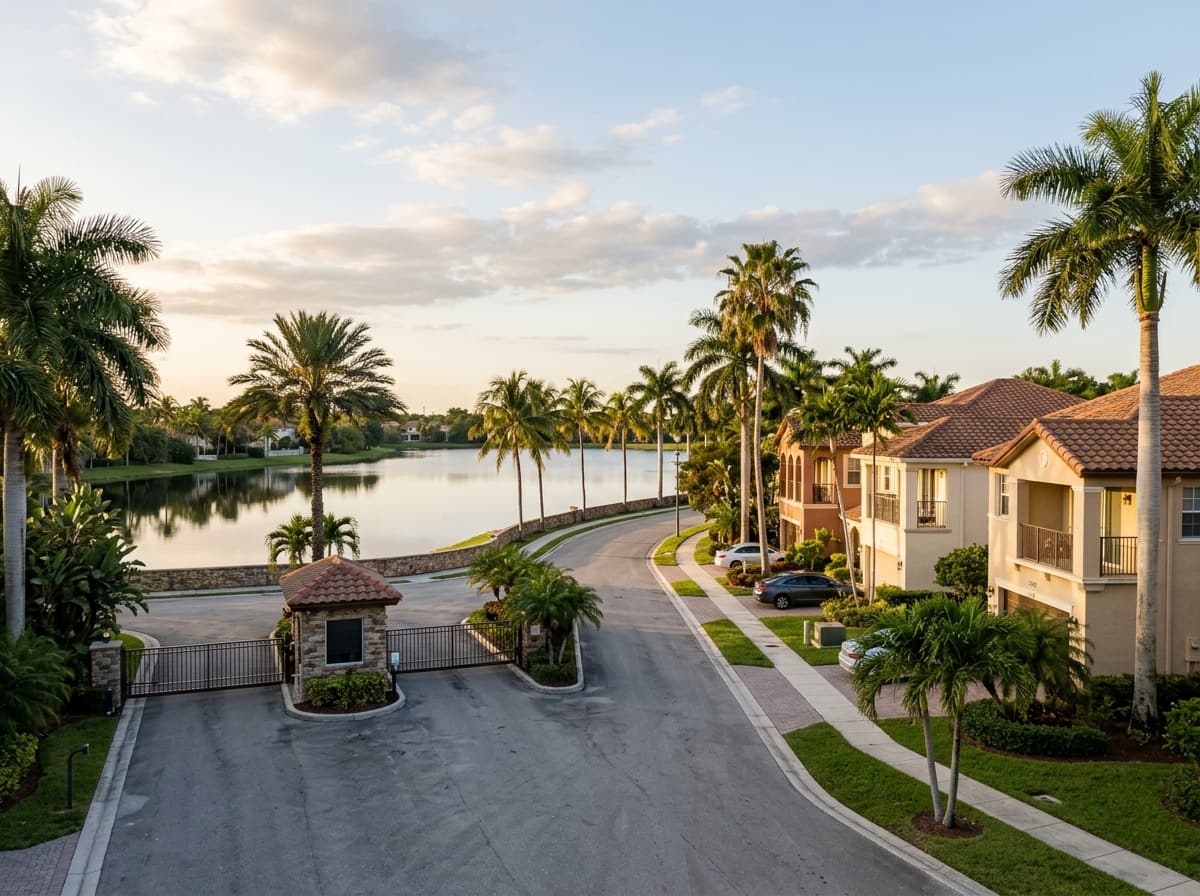 Master-planned neighborhood with lake views in Pembroke Pines, Florida